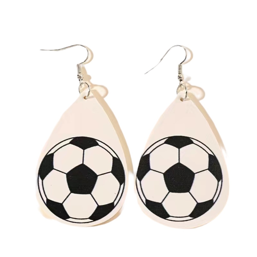 Soccer Ball Teardrop Foam Earrings